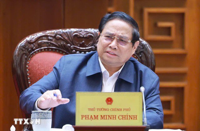 Thủ tướng Phạm Minh Chính chủ trì phiên họp ngày 2-1. Ảnh: TTXVN