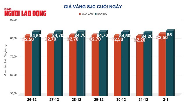 Giá vàng hôm nay, 3-1: Tăng lên mức cao nhất hai tuần qua - 1