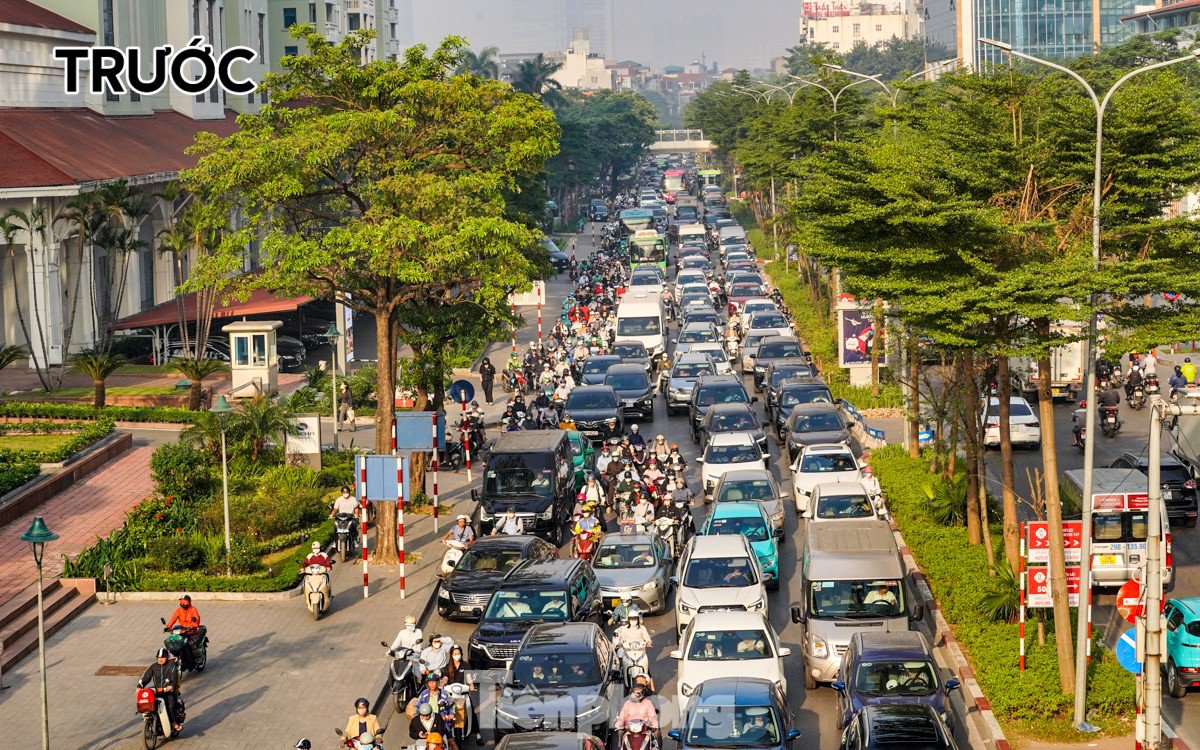 Bất ngờ hình ảnh trước và sau tại các ngã tư Hà Nội khi chính thức áp dụng mức xử phạt mới - 11