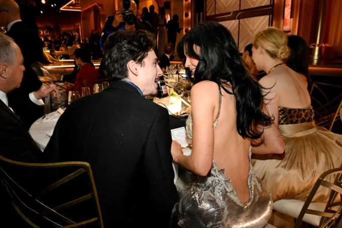 Kylie Jenner và Timothée Chalamet tại Quả cầu vàng 2025. Ảnh: Penske Media/ CBS