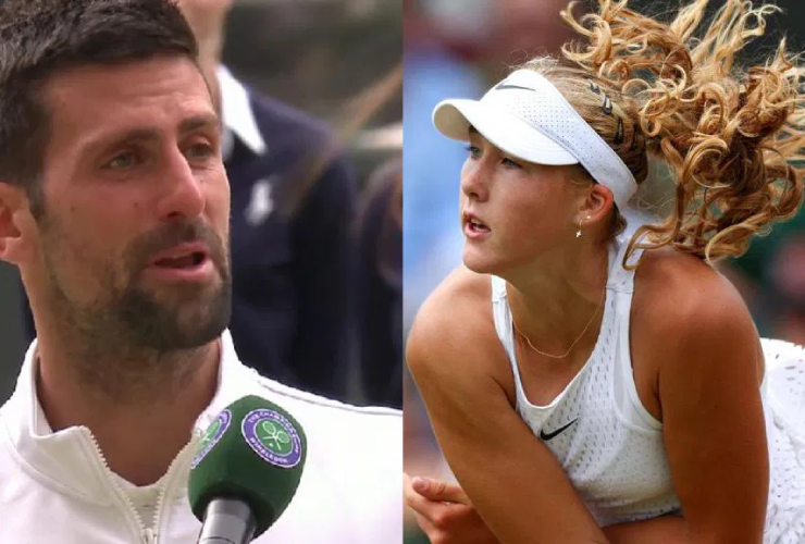 Djokovic (bên trái) mất điểm vẫn giữ hạng 7, Andreeva (bên phải) lần đầu vào top 15