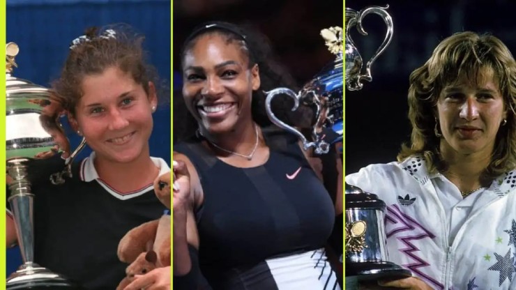 Seles, Serena, Steffi (từ trái qua) là 3 nữ tay vợt xuất sắc nhất Australian Open