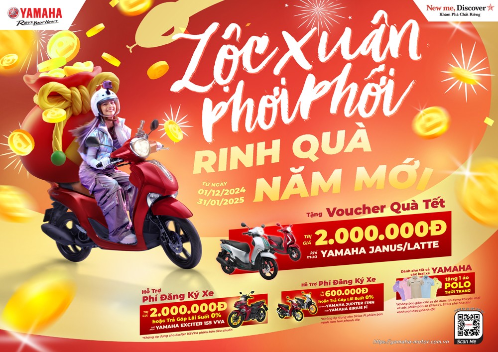 Yamaha mang đến chương trình khuyến mãi “khủng” dịp Tết