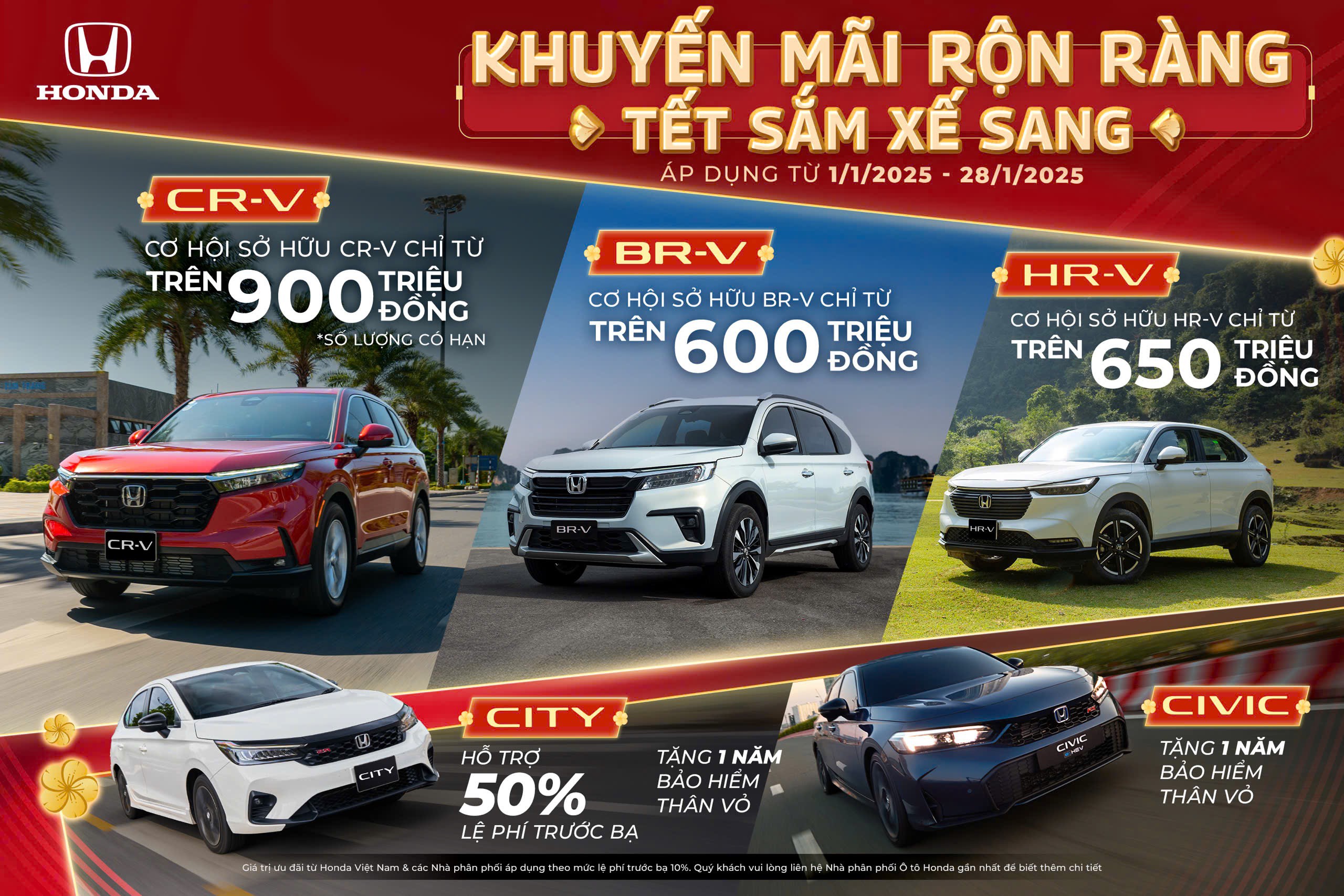 "Khuyến mãi rộn ràng – Tết sắm xế sang": Honda Việt Nam tri ân khách hàng dịp Tết 2025 - 1