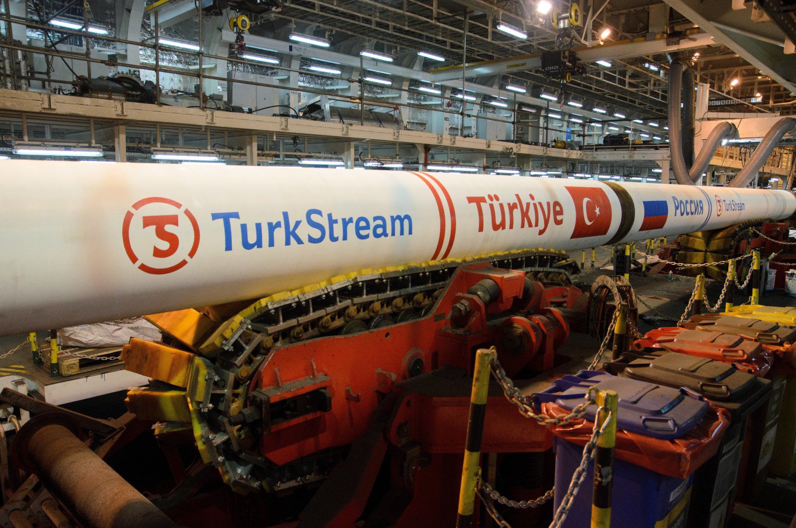 Một phần đường ống TurkStream (ảnh: IHA)