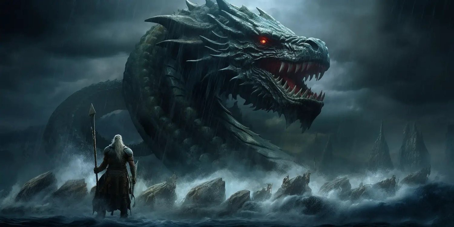 Ảnh minh họa con rắn Jormungandr. Nguồn: Flohistory