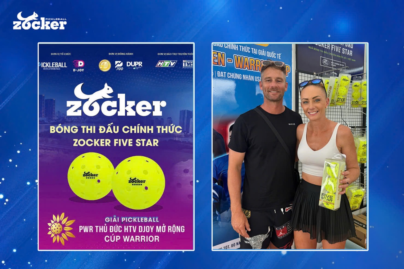 Quả bóng thi đấu chính thức Zocker Five Star tại PWR Thủ Đức HTV DJoy Warrior Cup