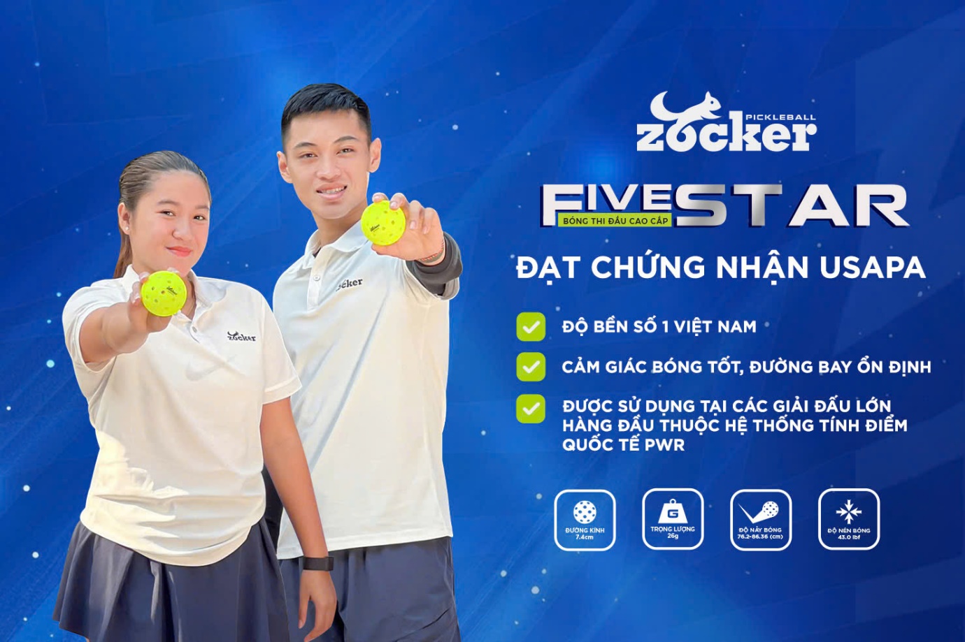 Quả bóng thi đấu chất lượng hàng đầu Việt Nam - Zocker Five Star