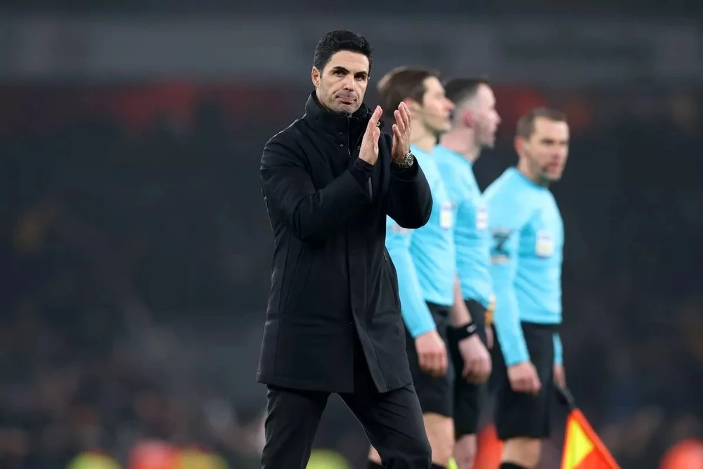 HLV Arteta cũng bình luận sau tranh cãi về bàn thắng bị từ chối của Arsenal. ẢNH: GETTY