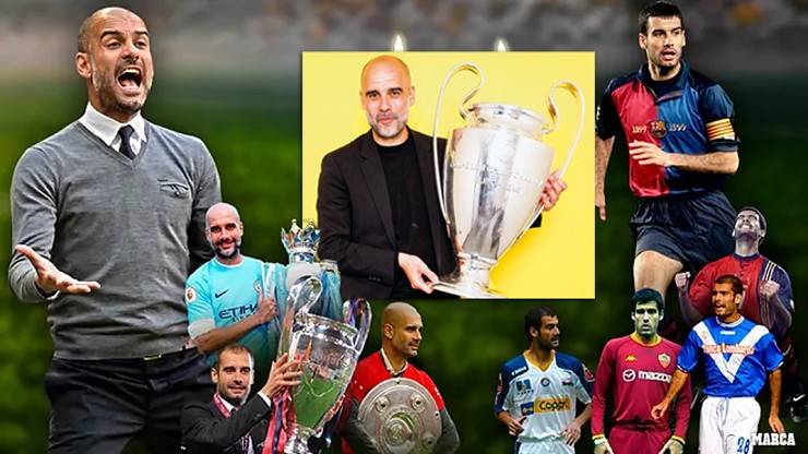 Pep Guardiola với sự nghiệp lẫy lừng