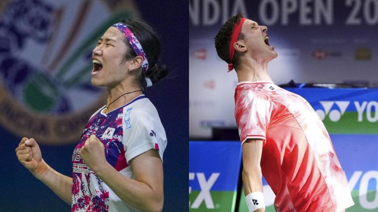 Axelsen (bên phải) vô địch sau thời gian đánh rơi phong độ, An Se Young (bên trái) chưa thua set nào từ đầu năm