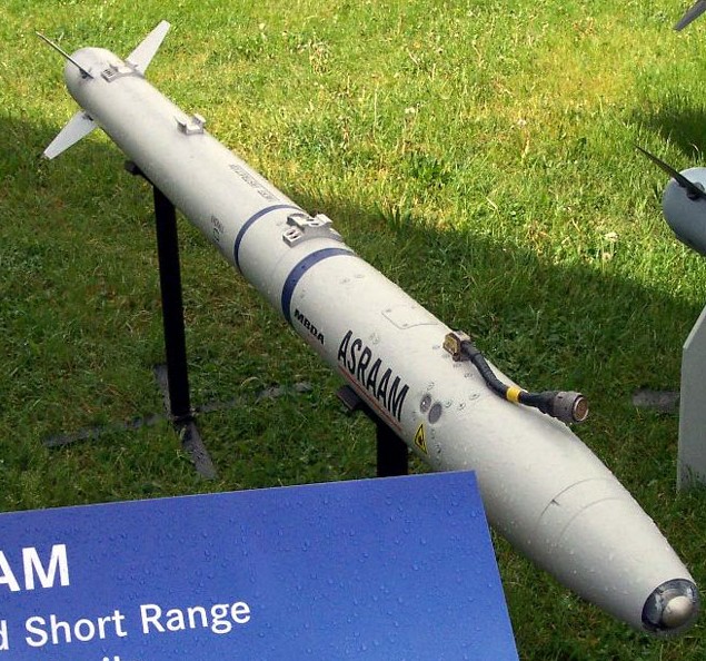 Tên lửa AIM-132 ASRAAM. Ảnh: Missilery