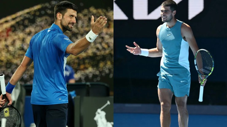 Djokovic (bên trái) quá kinh nghiệm, còn Alcaraz (bên phải) thì đang thiếu điều đó