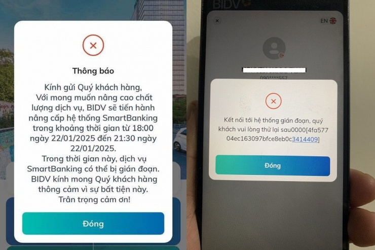 BIDV chỉ gửi thông báo sau khi khách hàng nhiều lần đăng nhập thất bại.