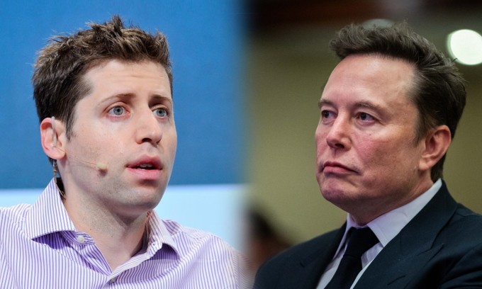 Sam Altman (trái) và Elon Musk. Ảnh: Reuters