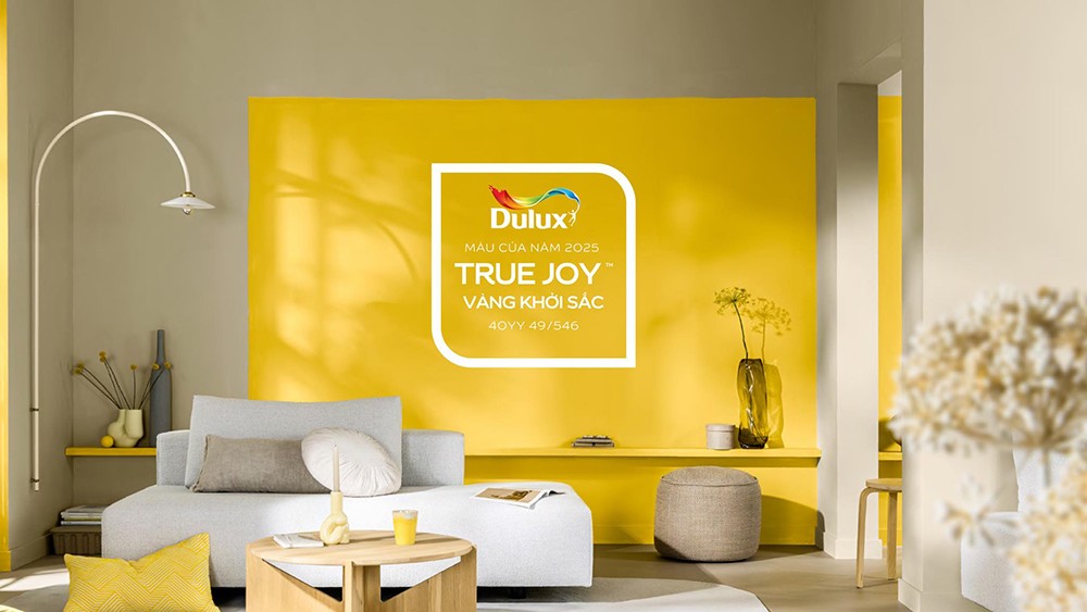 Màu của Năm 2025 True Joy™ – Vàng Khởi Sắc với năng lượng tích cực, lạc quan