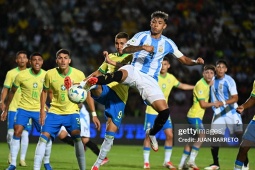 Video bóng đá U20 Brazil - Argentina: Đàn em Messi nhàn nhã "đánh tennis" (U20 Nam Mỹ)