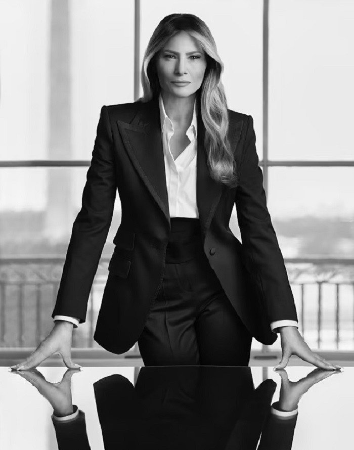 Ảnh chân dung năm 2025 của Đệ nhất phu nhân Mỹ Melania Trump. Ảnh: Nhà Trắng