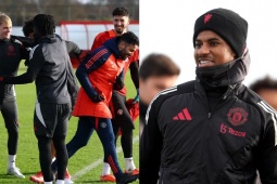 Rashford cười tươi dù bị hắt hủi, dàn sao MU  " đánh hội đồng "  HLV Amorim