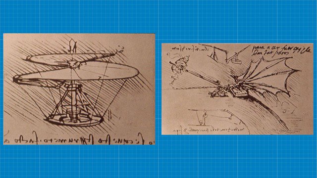 Thiết kế máy bay cánh chim của danh họa Leonardo da Vinci. Ảnh: Wikimedia