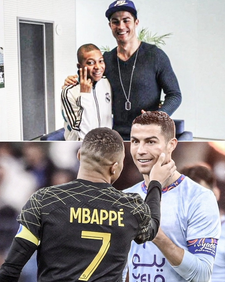 trong khi thực tế, Mbappe thần tượng Ronaldo từ nhỏ. Ảnh: ESPN FC