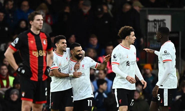 Liverpool giành chiến thắng ấn tượng trên sân Bournemouth