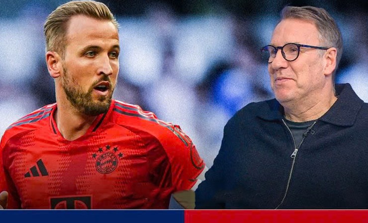 Bình luận viên Paul Merson (bên phải) khuyên Arsenal nên mua Harry Kane