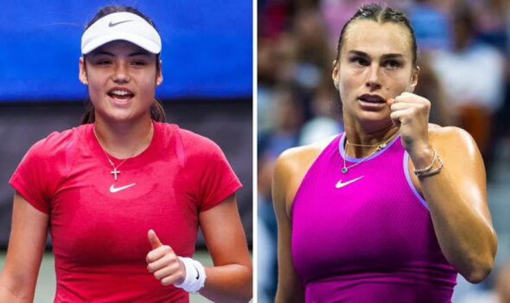 Raducanu (bên trái) sẽ chạm trán Sabalenka (bên phải) nếu vào vòng 2 Qatar Open 2025