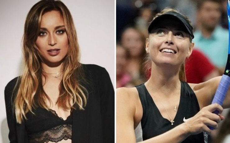 Badosa (bên trái) được so sánh với Sharapova (bên phải)