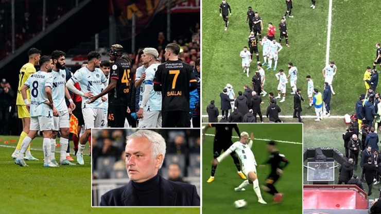 Mourinho mỉa mai quyết định thổi phạt đền của trọng tài ở giải Thổ Nhĩ Kỳ, sau khoảnh khắc cầu thủ&nbsp;Adana Demirspor bỏ trận đấu