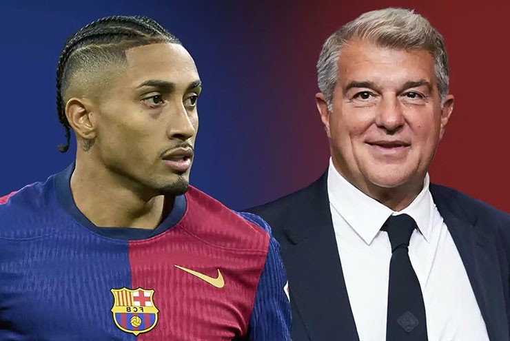 Barca đứng trước "núi tiền" 200 triệu euro hỏi mua Raphinha, Laporta đau đầu tính toán