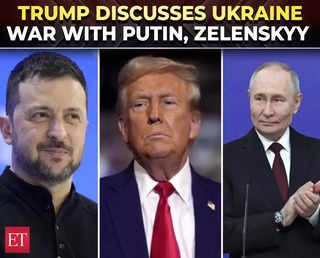 Từ phải qua trái: Tổng thống Nga Vladimir Putin, Tổng thống Mỹ Donald Trump và Tổng thống Ukraine Volodymyr Zelensky. Ảnh: ET