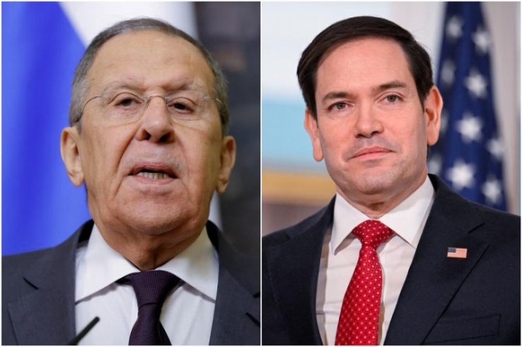 Ngoại trưởng Nga Sergei Lavrov và Ngoại trưởng Mỹ Marco Rubio. Ảnh Reuters.