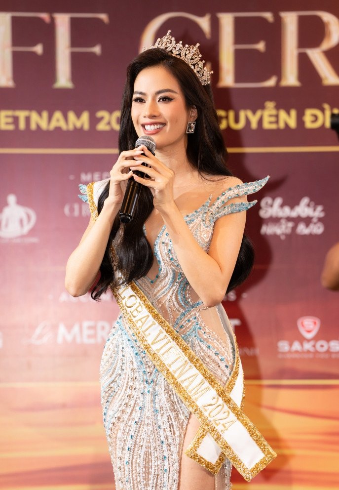 Siêu mẫu Như Vân dự thi Miss Global 2024.