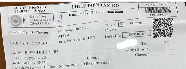 Kết quả xét nghiệm cho thấy nạn nhân chỉ bị tụt đường huyết