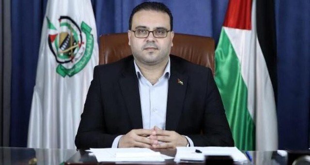 Ông Hazem Qasim, người phát ngôn của Hamas - Ảnh: WEBANGAH