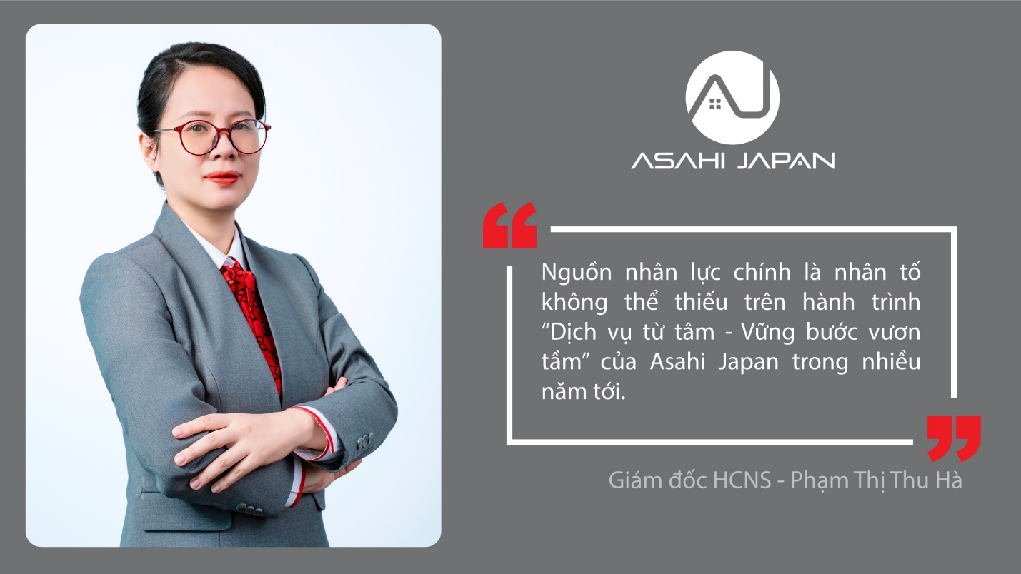 Bà Phạm Thị Thu Hà - GĐ HCNS Asahi Japan chia sẻ