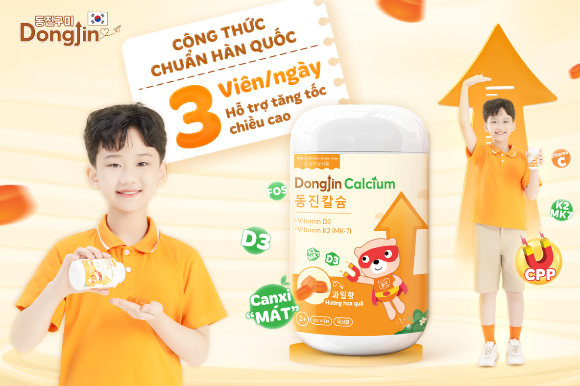 Kẹo dẻo Dongjin chuẩn Hàn Quốc - Hỗ trợ tăng hấp thu canxi tạo nền tảng cho trẻ phát triển chiều cao vượt trội - 2