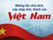 Những tỉnh, thành nào đã từng chia tách, sáp nhập?