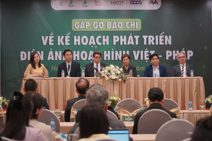 Quang cảnh sự kiện Gặp gỡ báo chí: Kế hoạch phát triển điện ảnh hoạt hình Việt - Pháp.