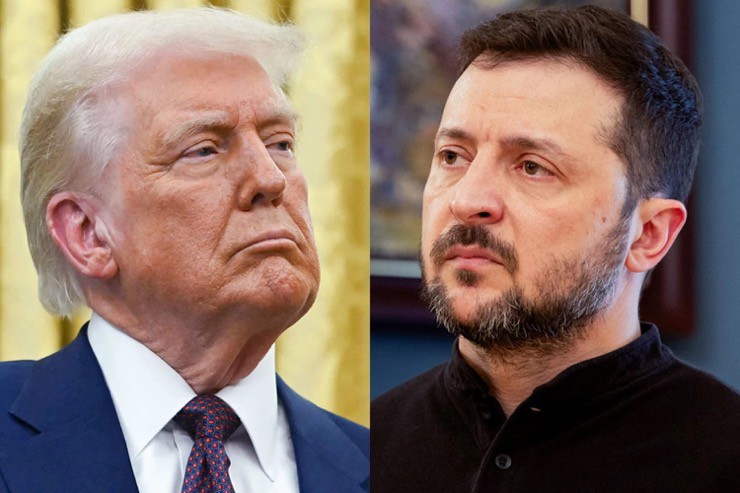 Căng thẳng giữa Tổng thống Mỹ Donald Trump và Tổng thống Ukraine Volodymyr Zelensky chưa có dấu hiệu hạ nhiệt. Ảnh: NBC News.