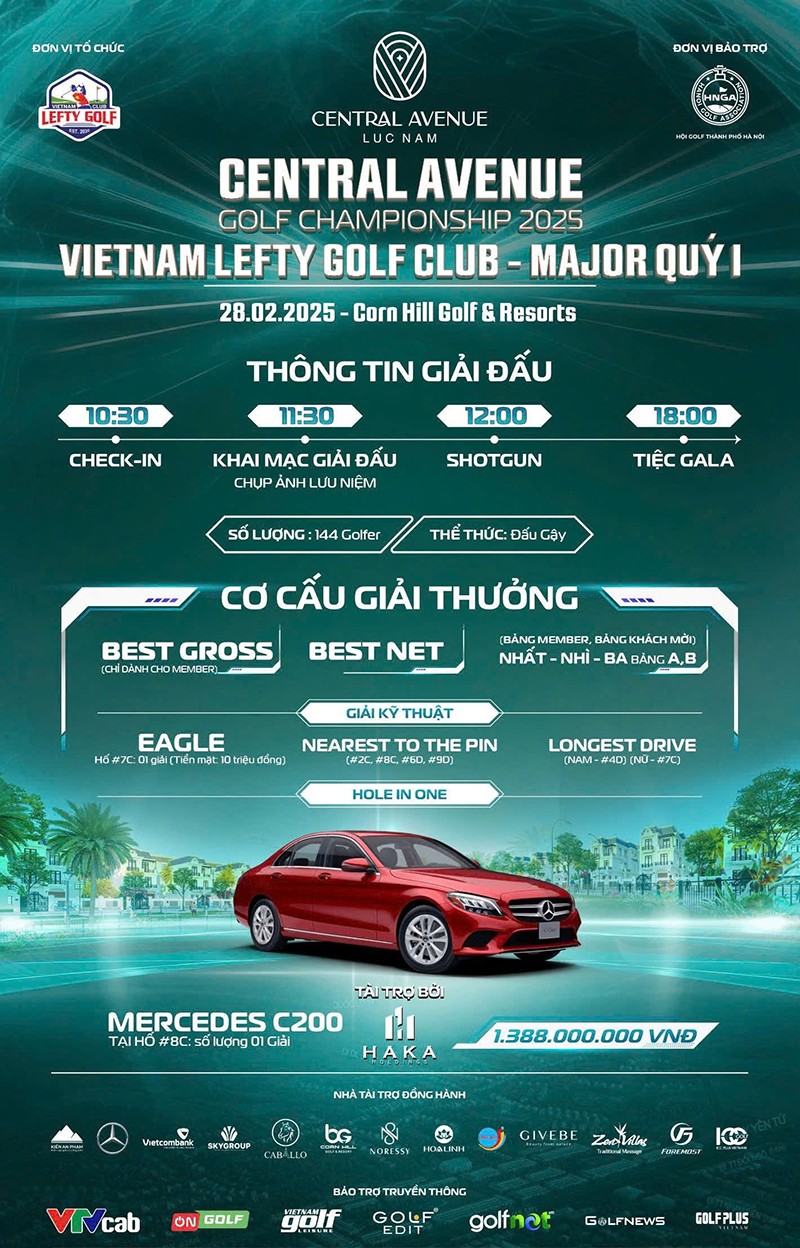 Haka Holdings tài trợ giải Hole In One với xe hơi Mercedes C200 trị giá gần 1,4 tỷ đồng