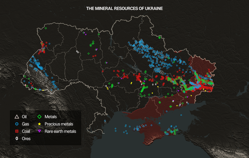 Phần lớn khoáng sản của Ukraine tập trung ở miền đông, khu vực do Nga kiểm soát. Ảnh: United24.