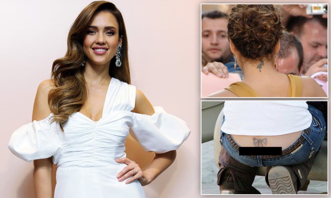 Hai hình xăm khiến Jessica Alba hối hận.