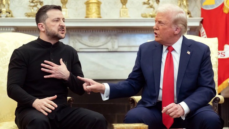 Trong cuộc gặp ông Zelensky, ông Trump nói nhà lãnh đạo Ukraine đang quá thù hận Nga và như vậy không hề có lợi cho giải pháp hòa bình Ảnh: AFP.