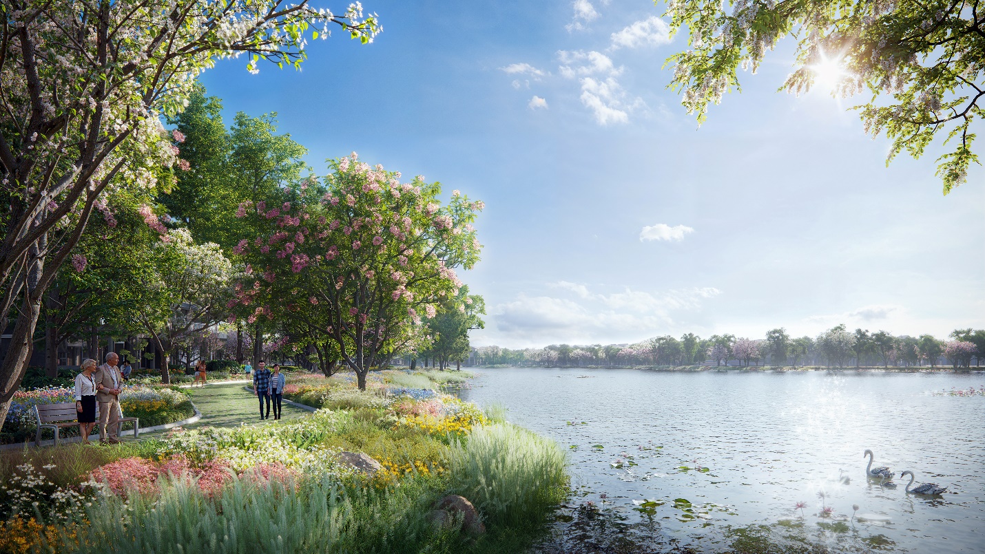 Hồ Thiên Nga rộng 12ha tại Eco Retreat lớn hơn hồ Hoàn Kiếm (11ha)