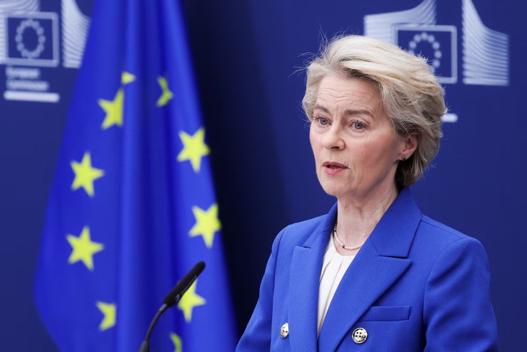 Chủ tịch Ủy ban châu Âu&nbsp;Ursula von der Leyen. Ảnh: Reuters.