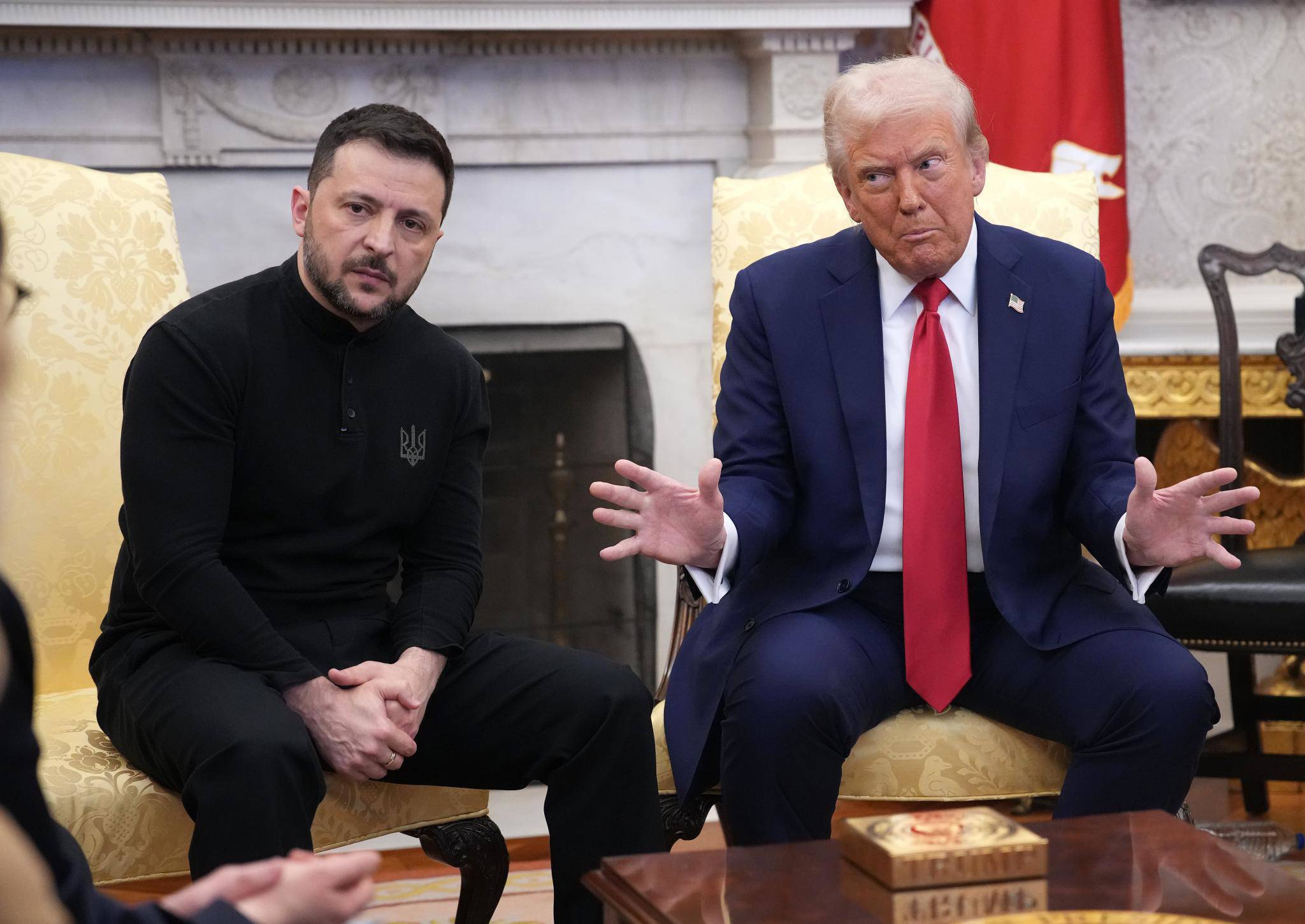 Tổng thống Mỹ Donald Trump gặp ông Zelensky ở Nhà Trắng ngày 28/2/2025. Ảnh: NY Post.