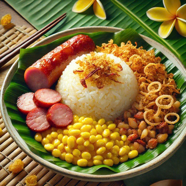 Xôi mặn - món ăn sáng thơm ngon, béo bùi của người Việt.
