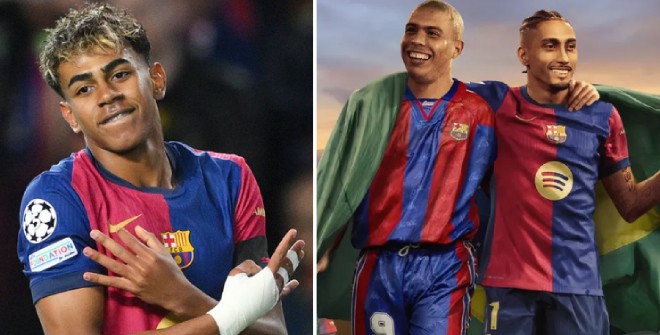 Sao trẻ Yamal đi vào lịch sử Cúp C1, Raphinha sánh ngang Ronaldo - Ronaldinho